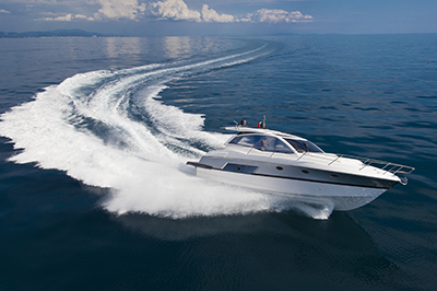 Speedboat in the ocean